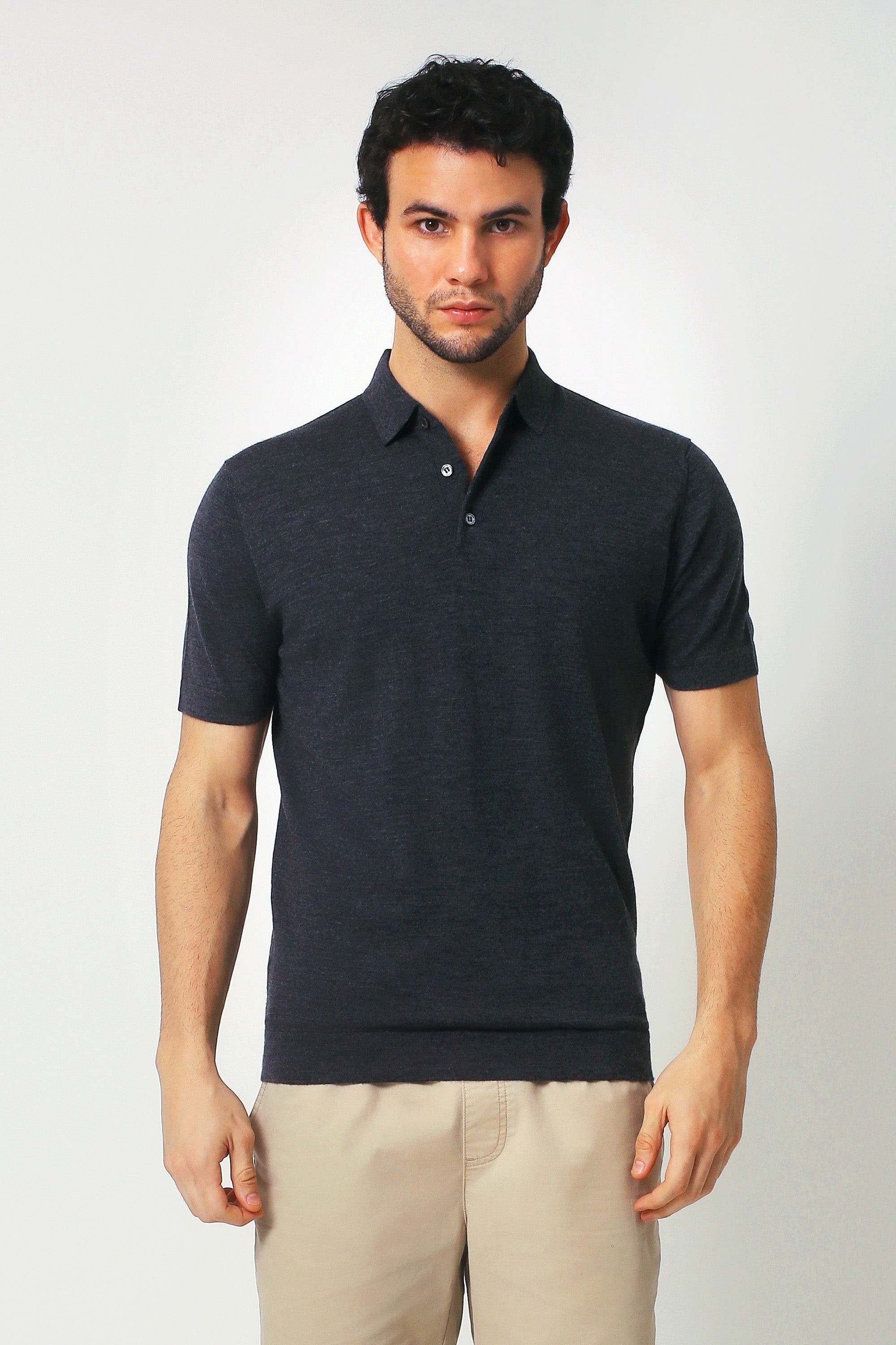 Merino wool polo short sleeve best sale