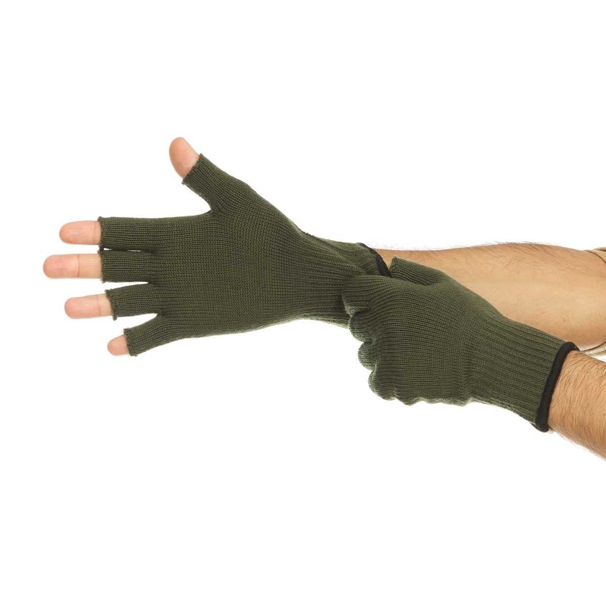 Minus33 Merino Wool 6610 Fingerless Glove Liner Olive Drab Medium