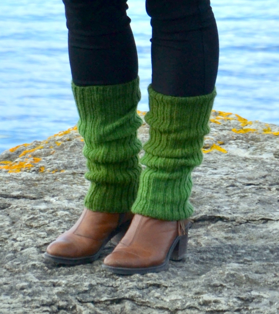 Natural Icelandic Wool Leg Warmers Big Thick Warmest Knitted